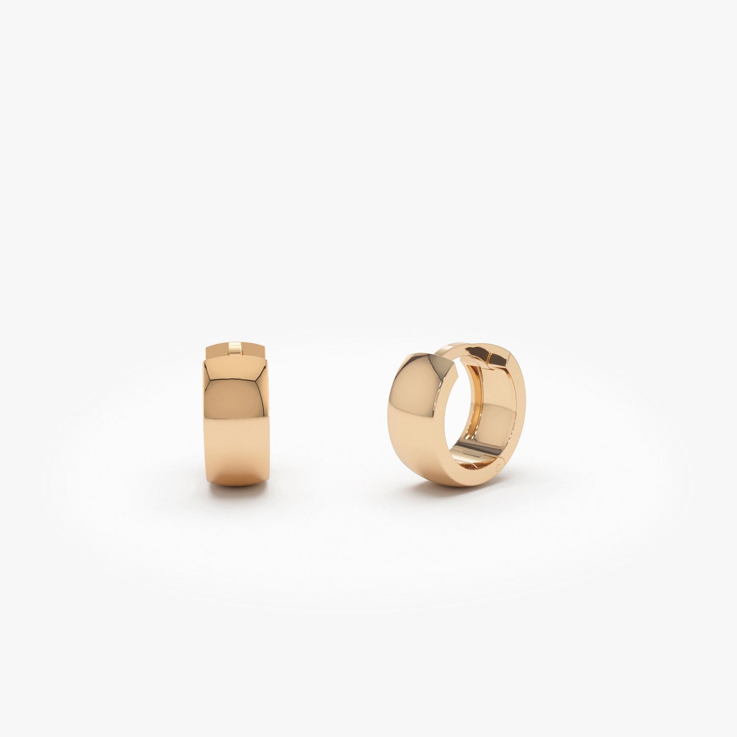14K Chunky Gold Huggies - Geum Jewels