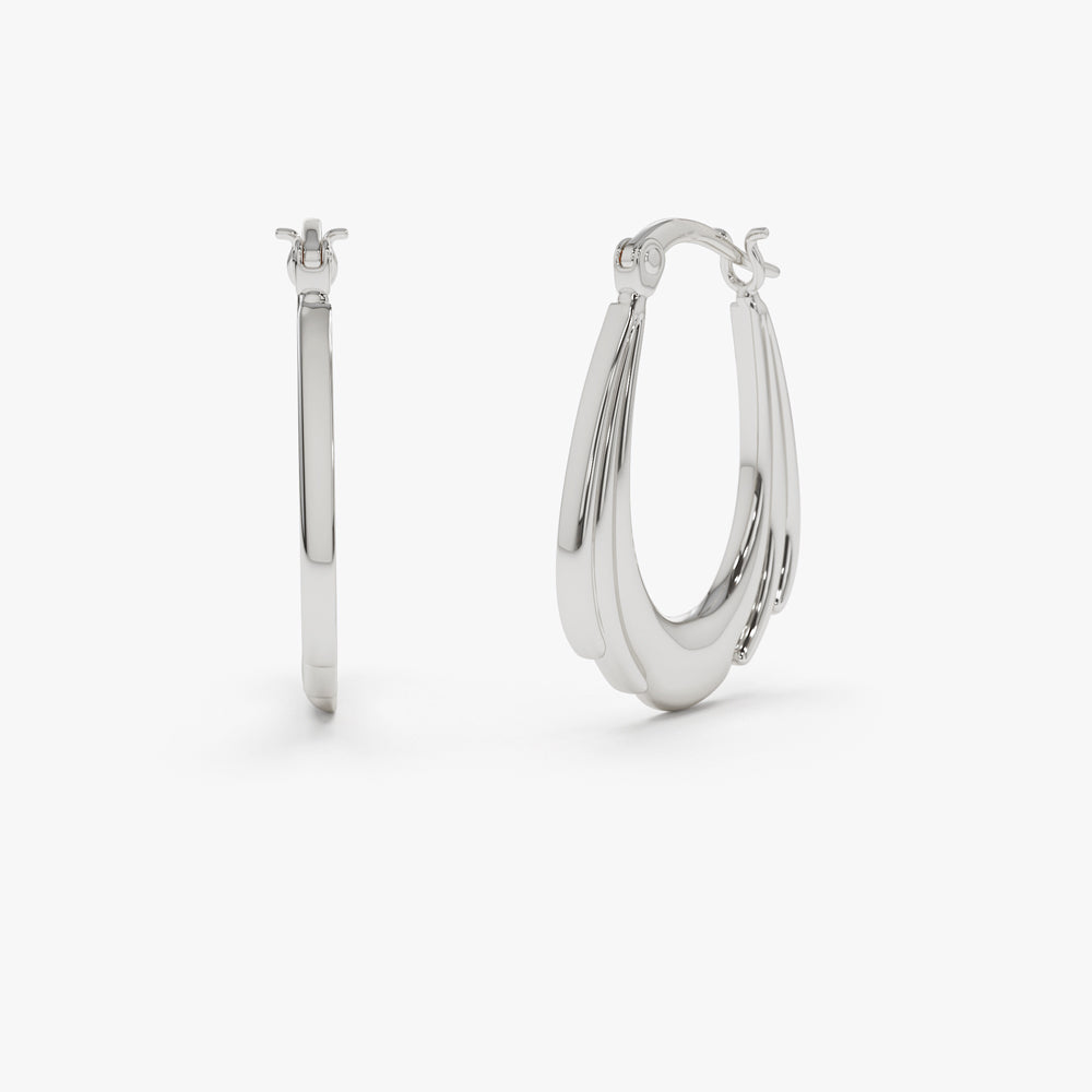 14k Layered Gold Earrings - Geum Jewels