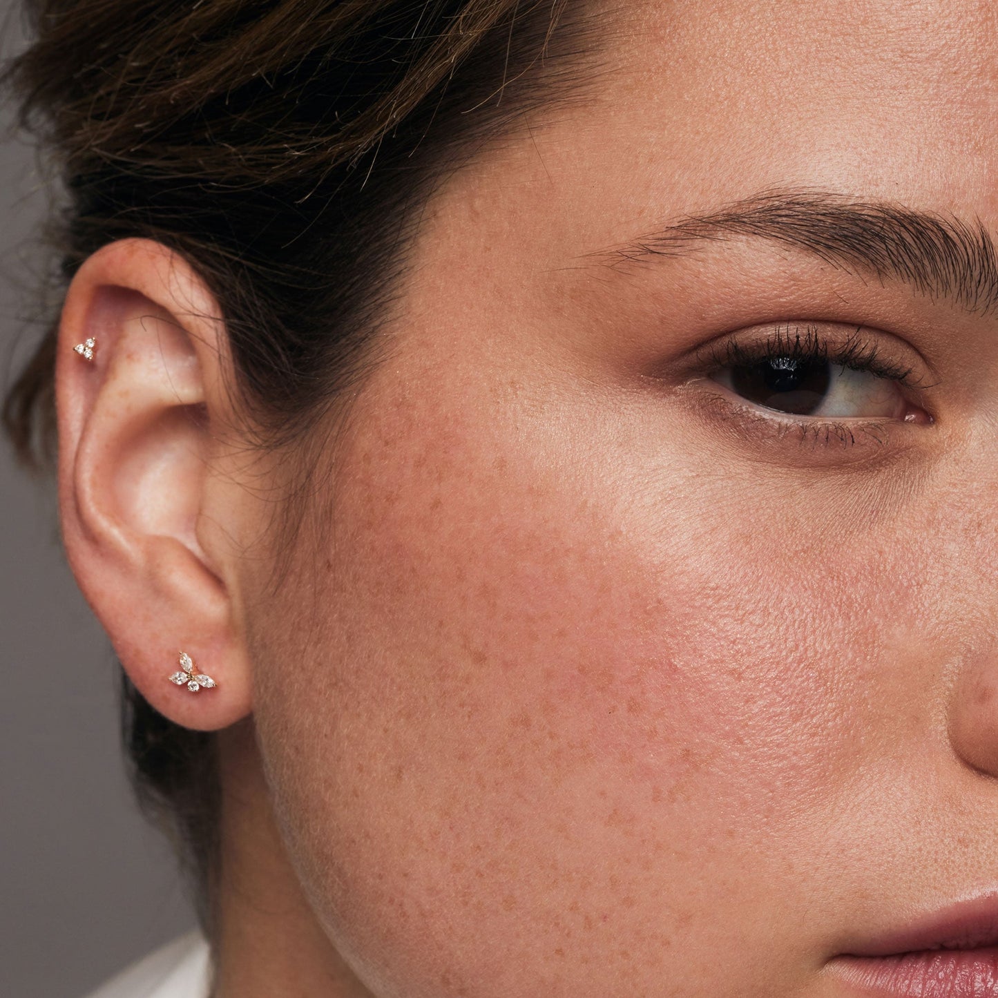 14K Marquise Diamond Cluster Studs - Geum Jewels