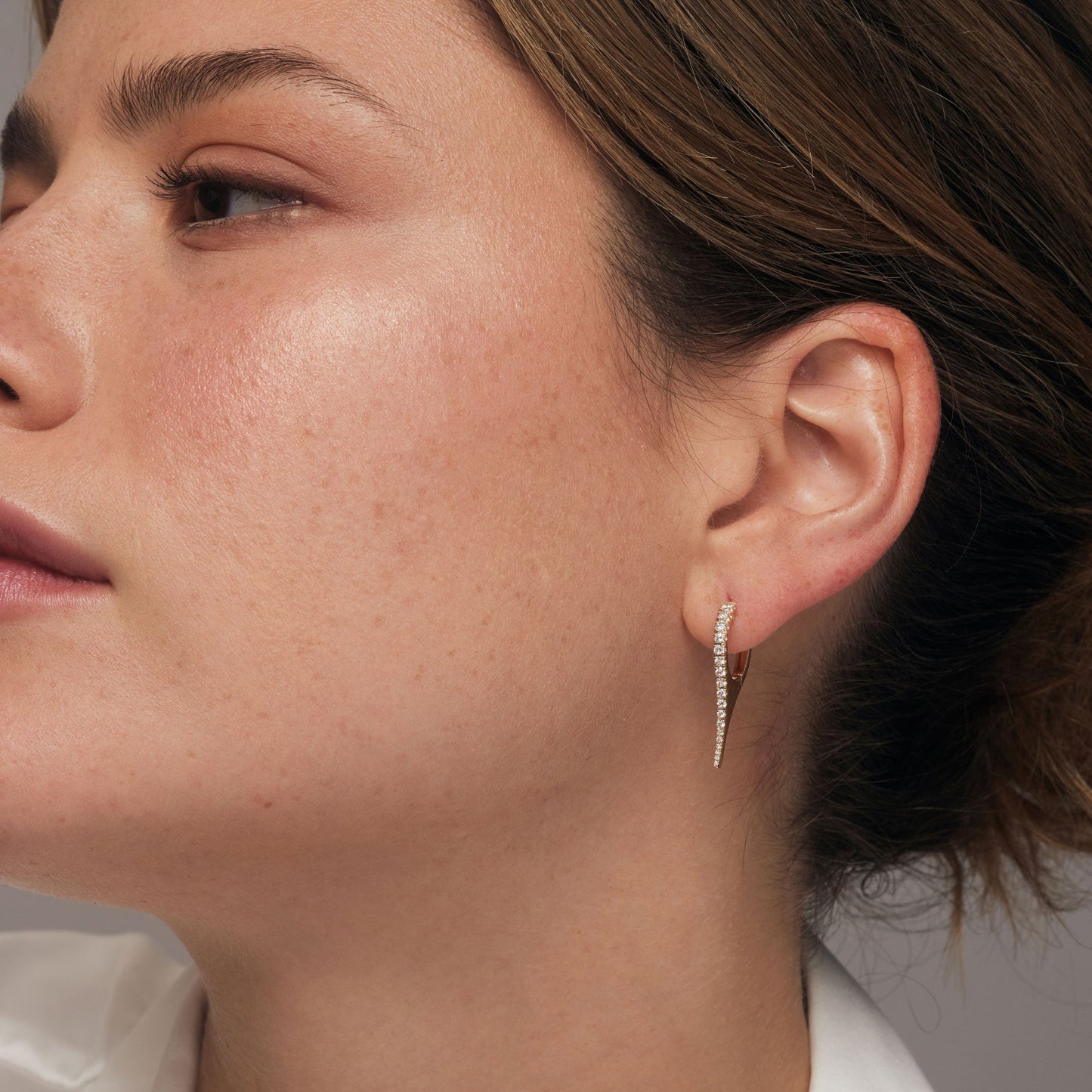 14k Small Diamond Dagger Earrings - Geum Jewels