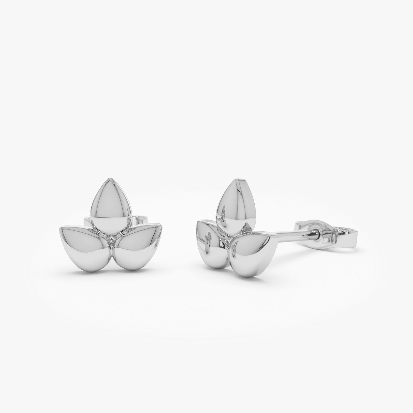14K Trio Petal Stud Earrings - Geum Jewels