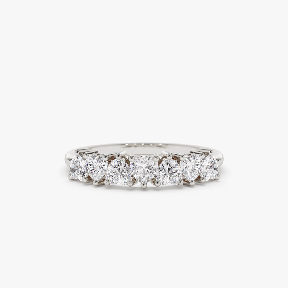 14k Heart Shape Up Down Prong Setting Diamond Ring - Geum Jewels