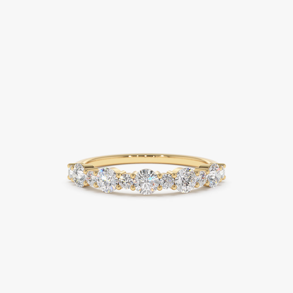 14k Round Diamond Mix Size Anniversary Ring - Geum Jewels