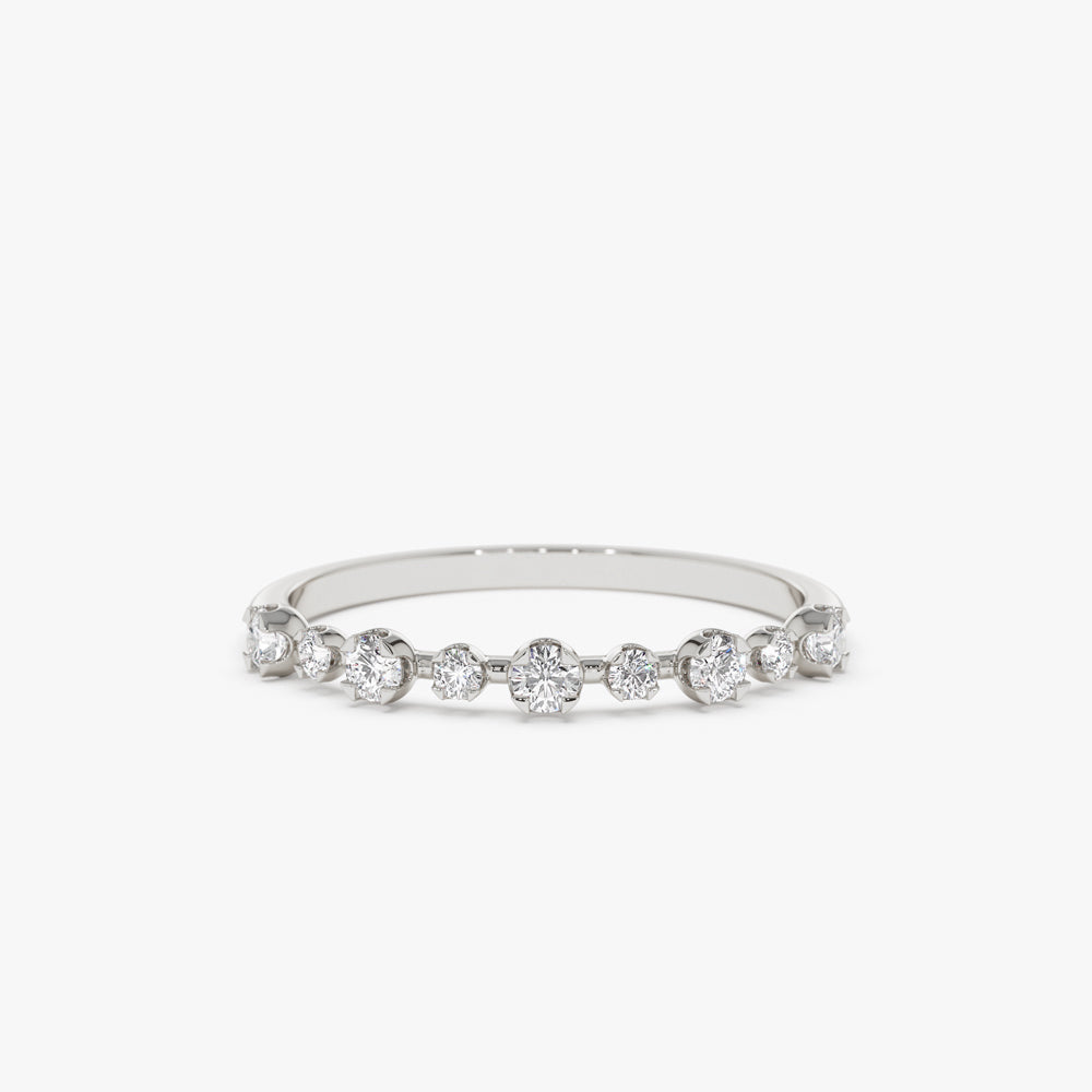 14k 4 Prong Petite Natural Diamond Ring - Geum Jewels