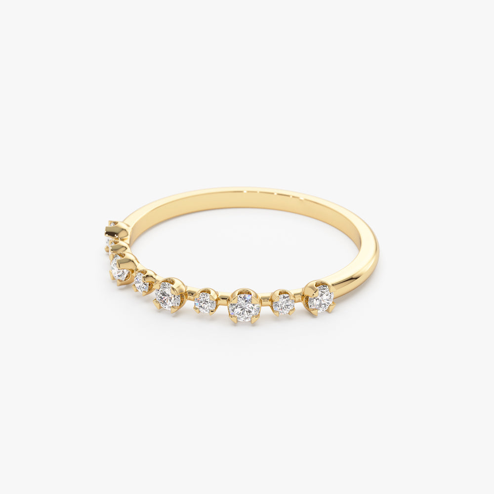 14k 4 Prong Petite Natural Diamond Ring - Geum Jewels