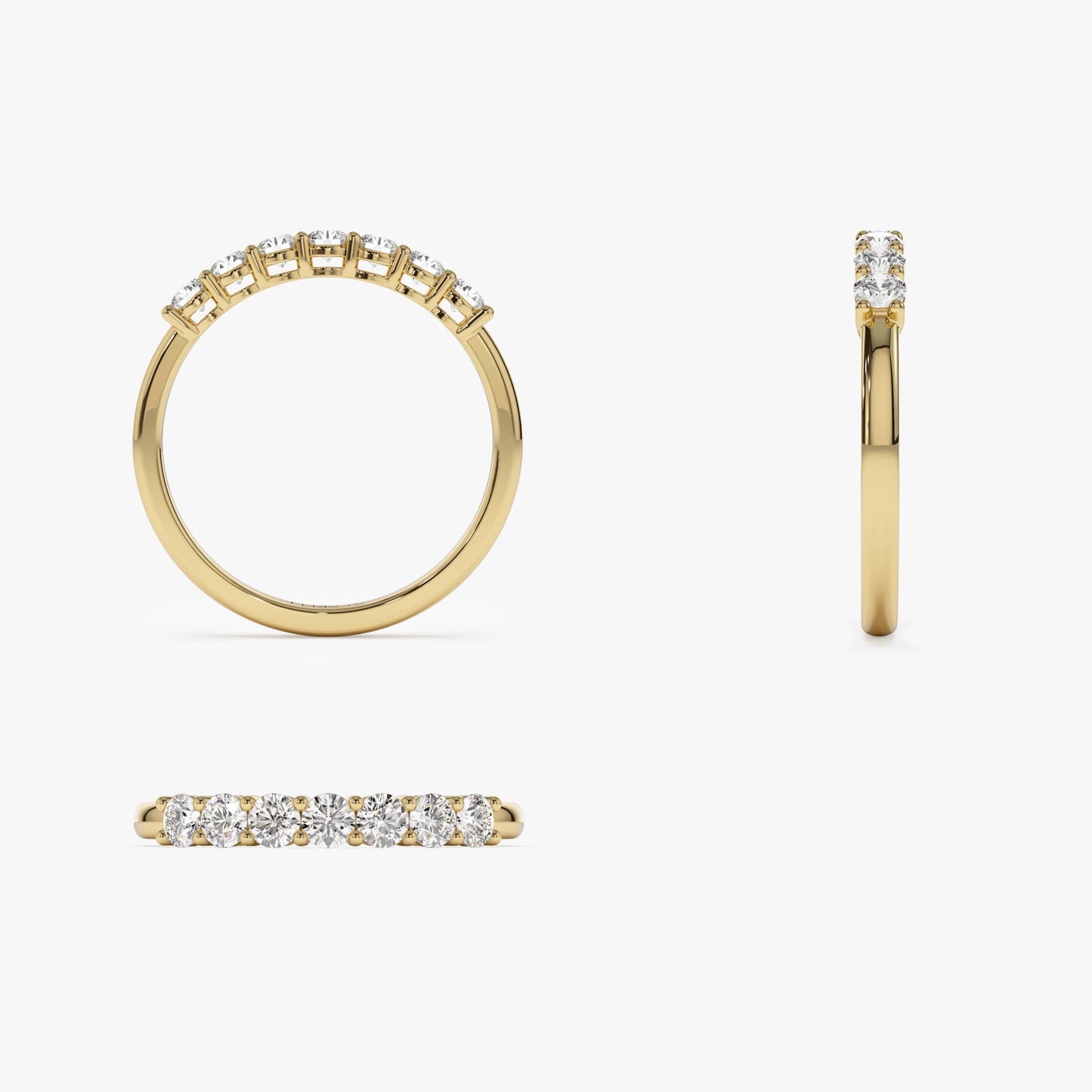 14k 7 Stone Basket Setting Shared Prong 0.40ctw