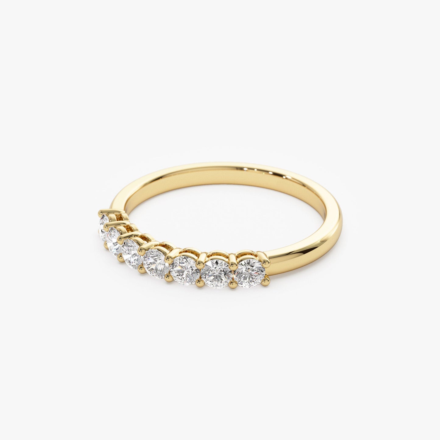 14k 7 Stone Basket Setting Shared Prong 0.40ctw - Geum Jewels
