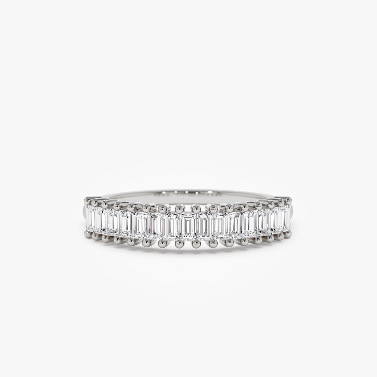14k Baguette Diamond Wedding Band - Geum Jewels