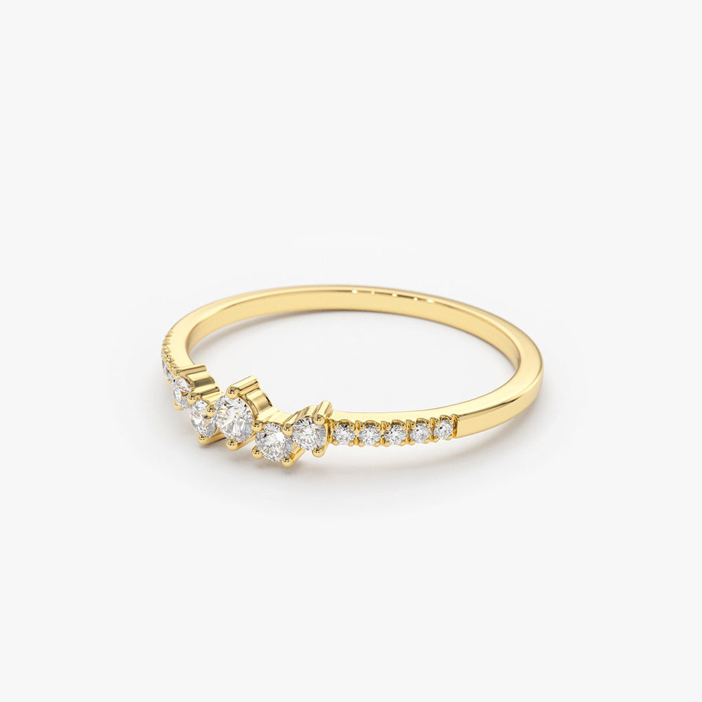 14k Bridal Diamond Cluster Ring