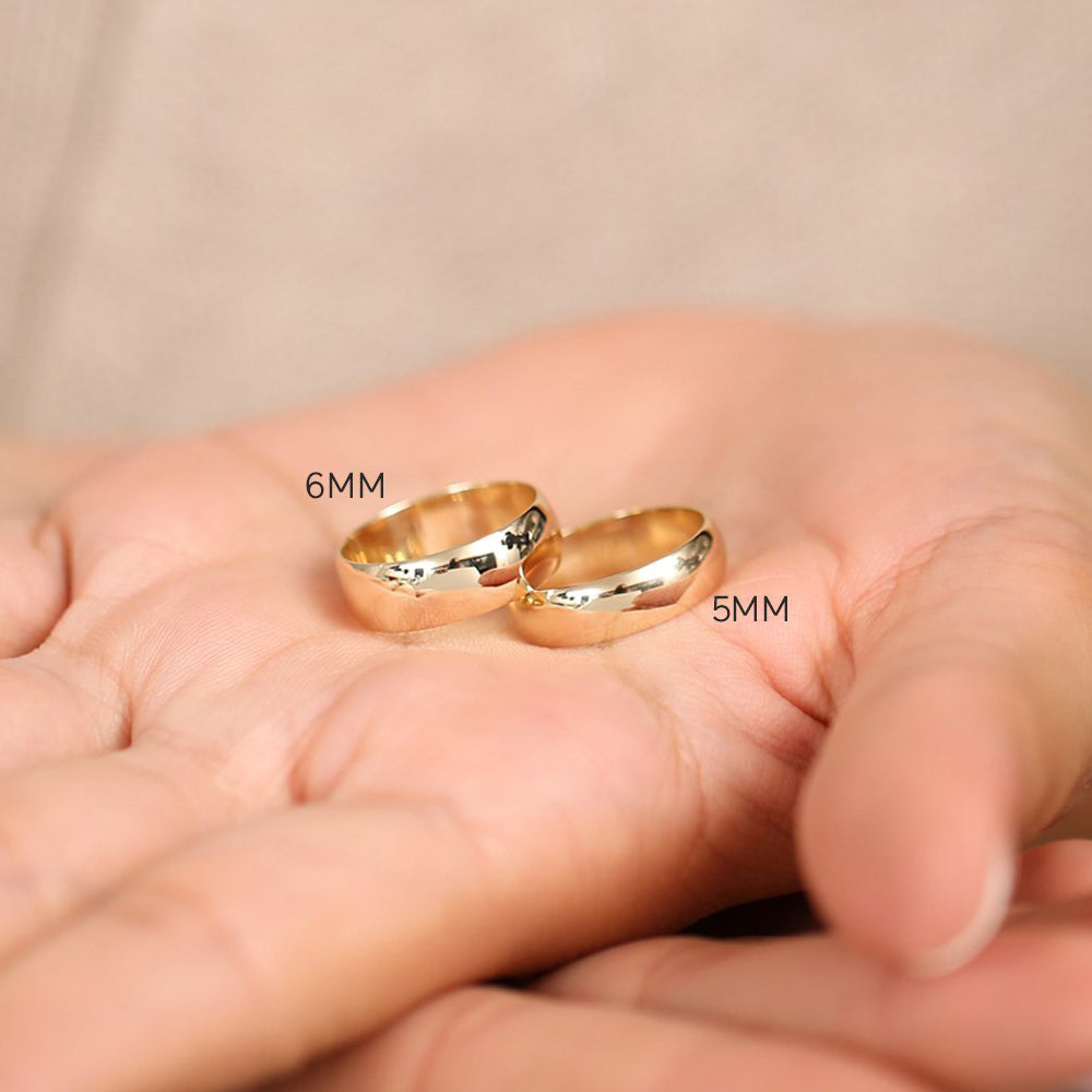 14k Classic 6MM Dome Wedding Ring