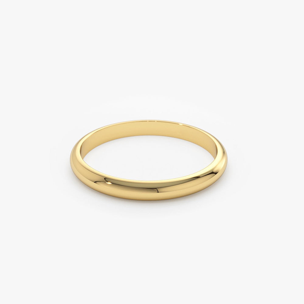 14k Classic Dome 2MM Band - Geum Jewels