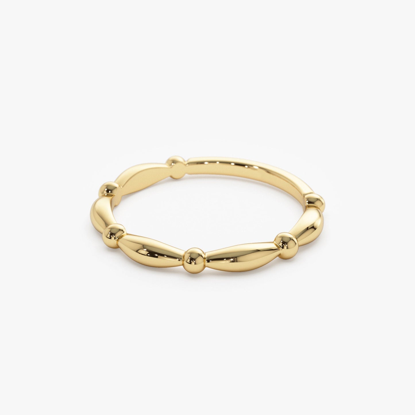 14K Cute Bead Stacking Band - Geum Jewels