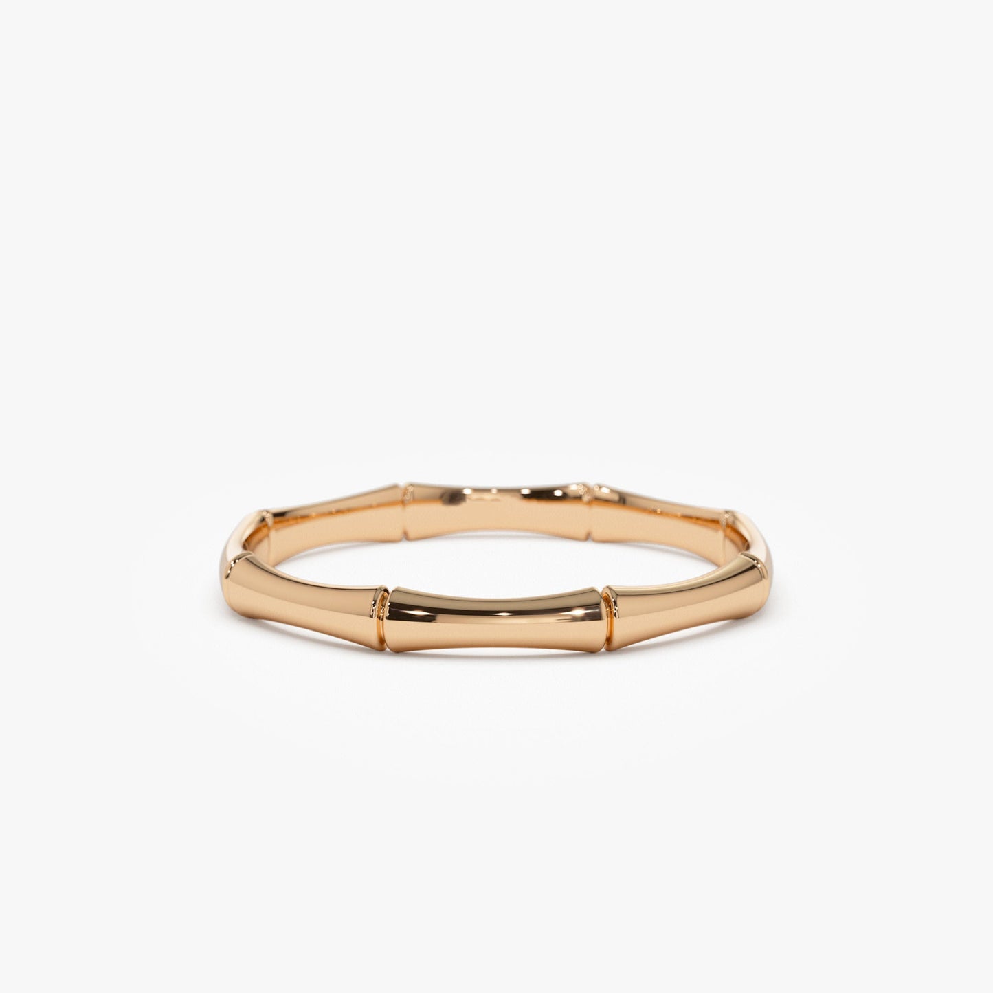 14k Dainty Minimal Bamboo Gold Ring - Geum Jewels