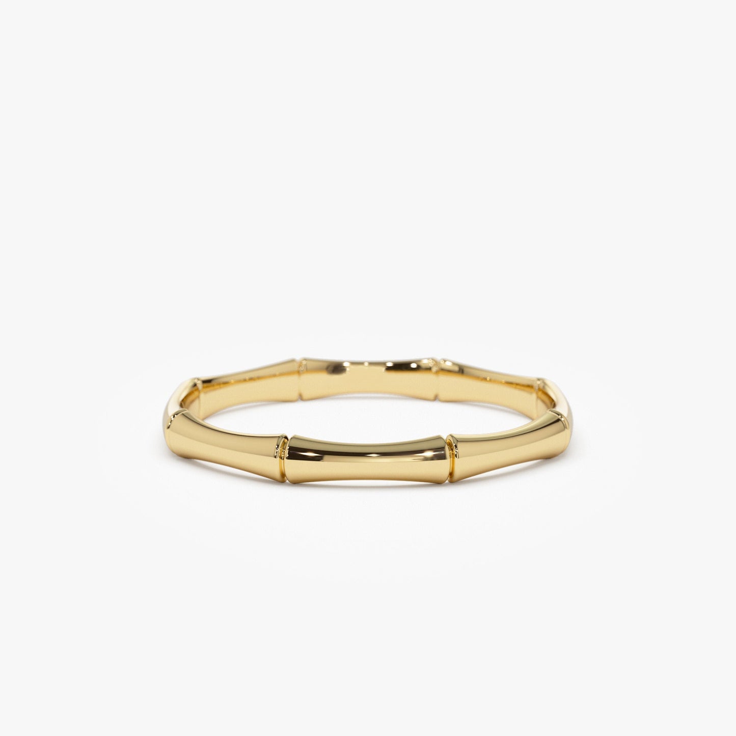 14k Dainty Minimal Bamboo Gold Ring - Geum Jewels