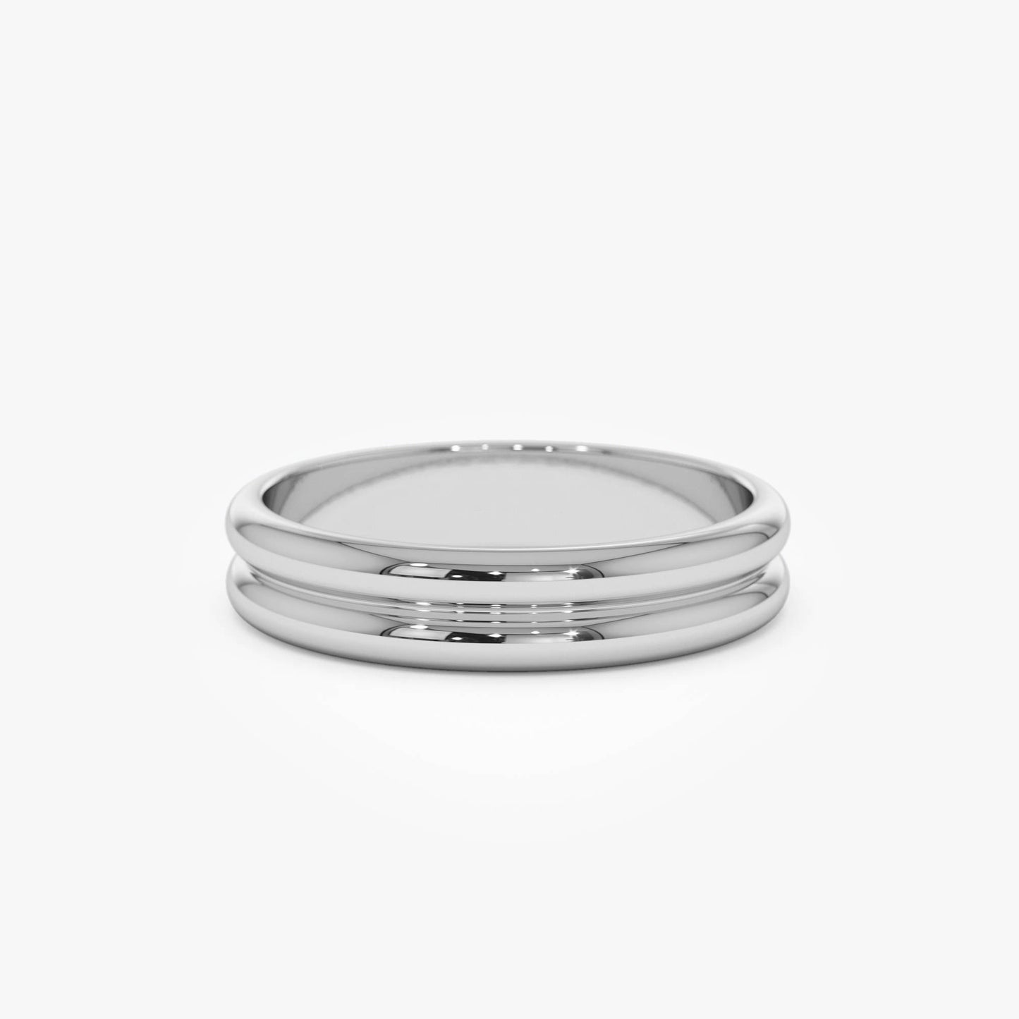 14k Double Dome Band Wedding Ring - Geum Jewels