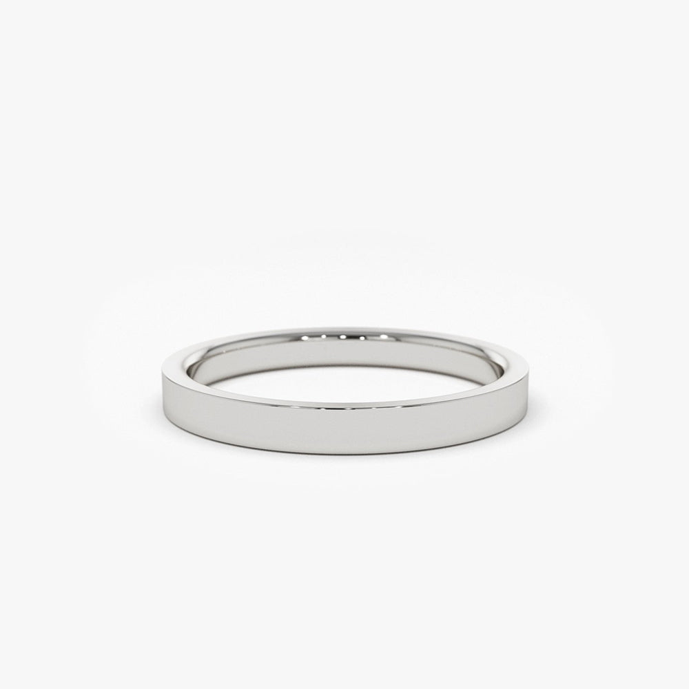 14k Flat 2MM wedding band - Geum Jewels