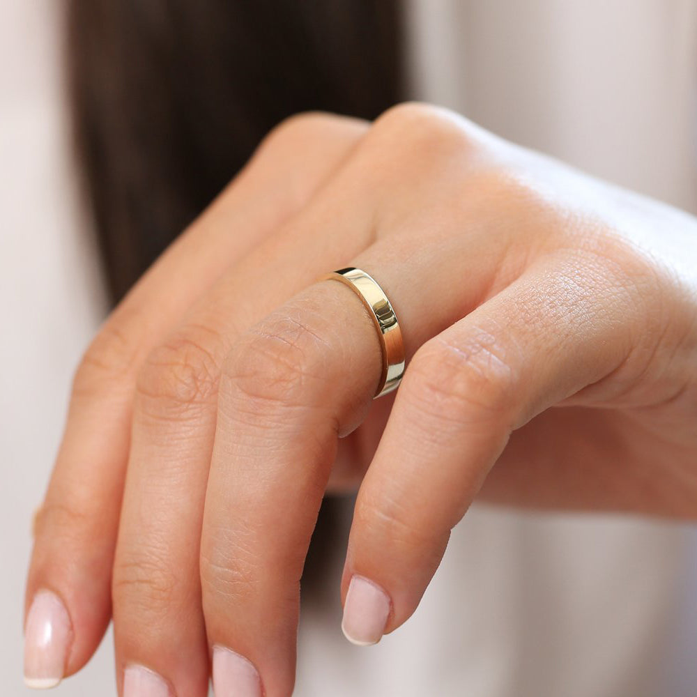 14K Flat 3MM Wedding Band