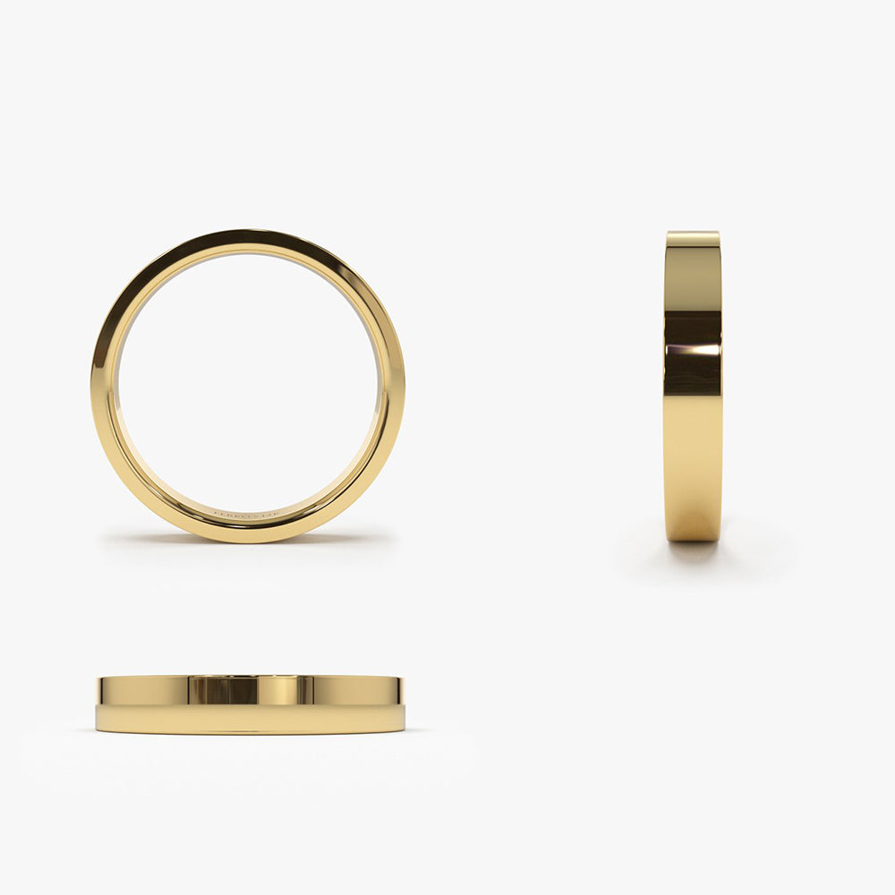 14K Flat 3MM Wedding Band