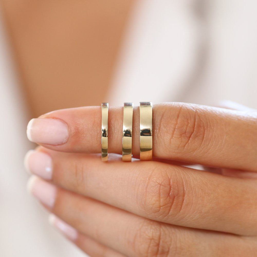 14K Flat 3MM Wedding Band