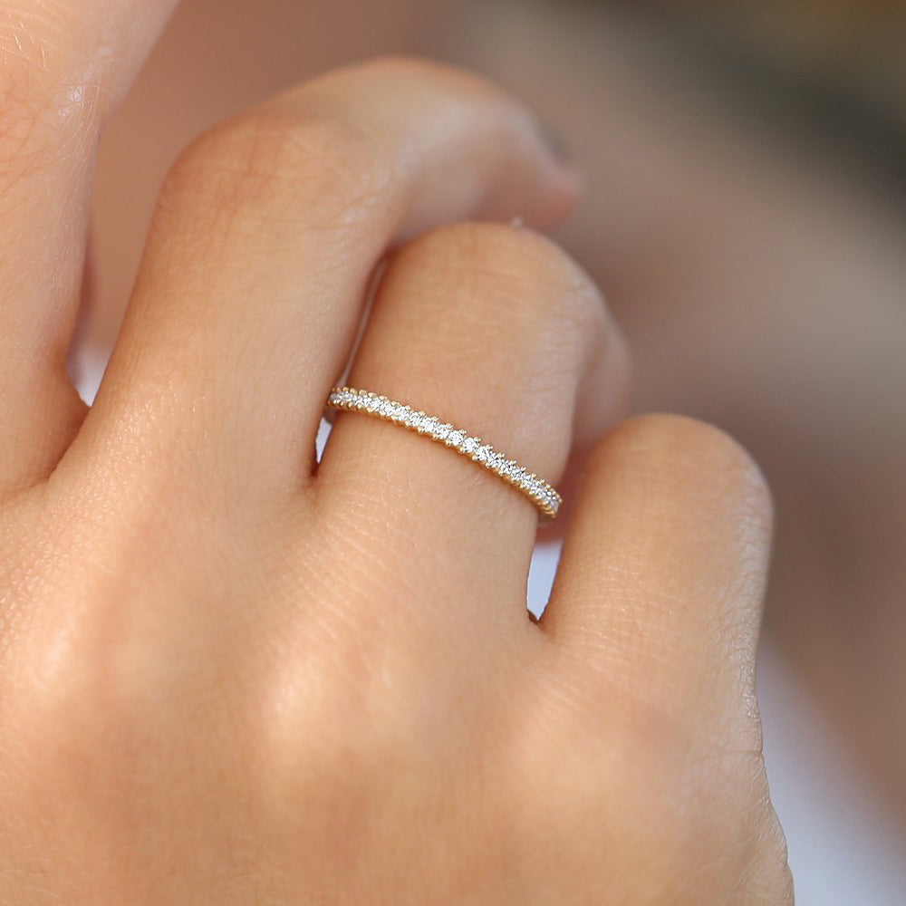 14k Full Eternity Petite Diamond Ring