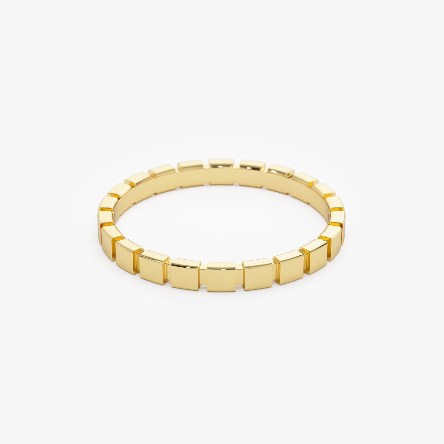 14K Geometric Square Stacking Ring - Geum Jewels