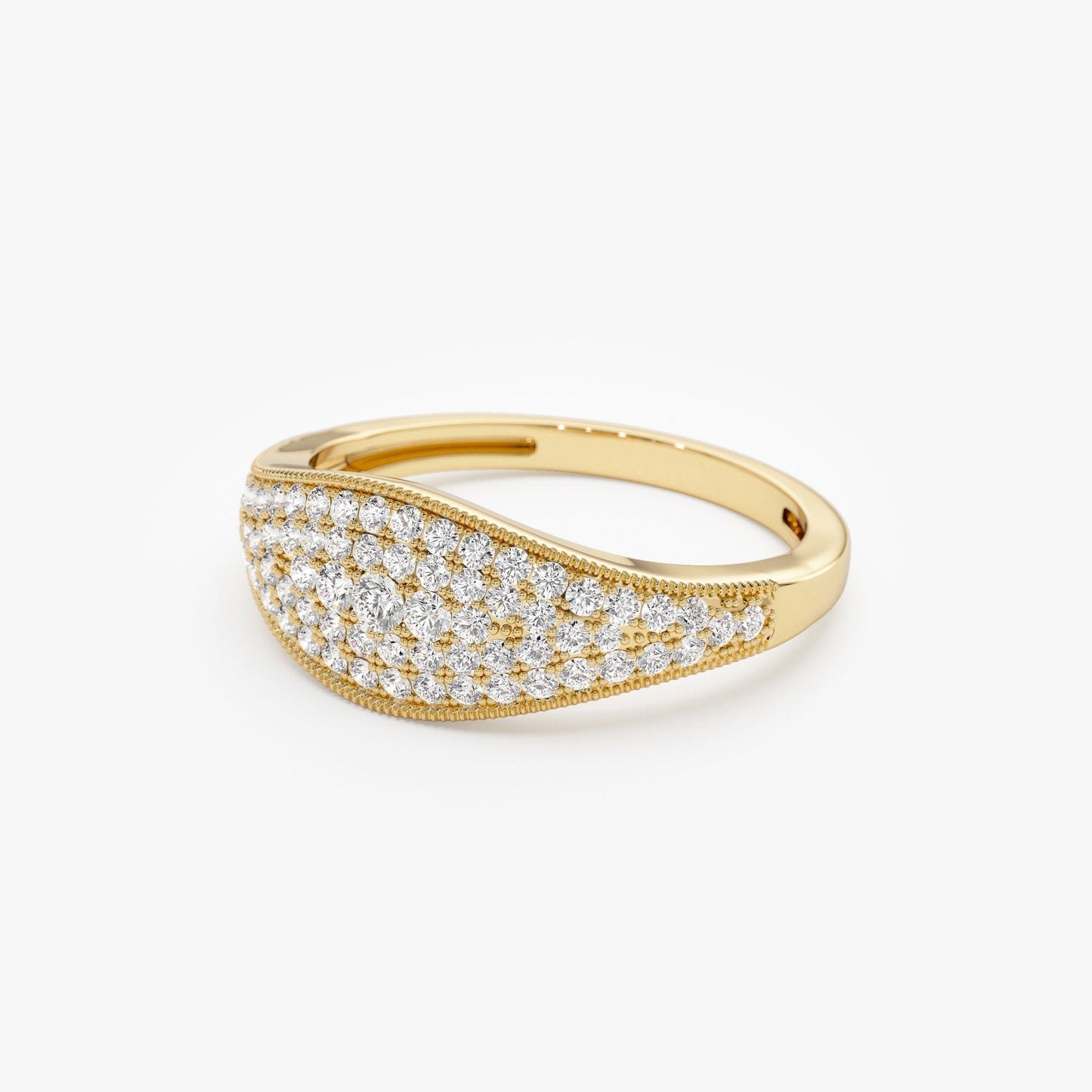 14k Glamorous Pave Setting Diamond Ring - Geum Jewels