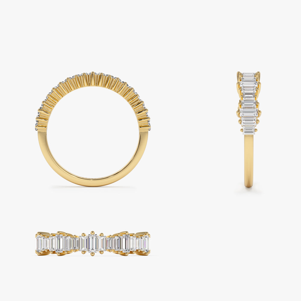 14k Gold Graduating Baguette Diamond Ring