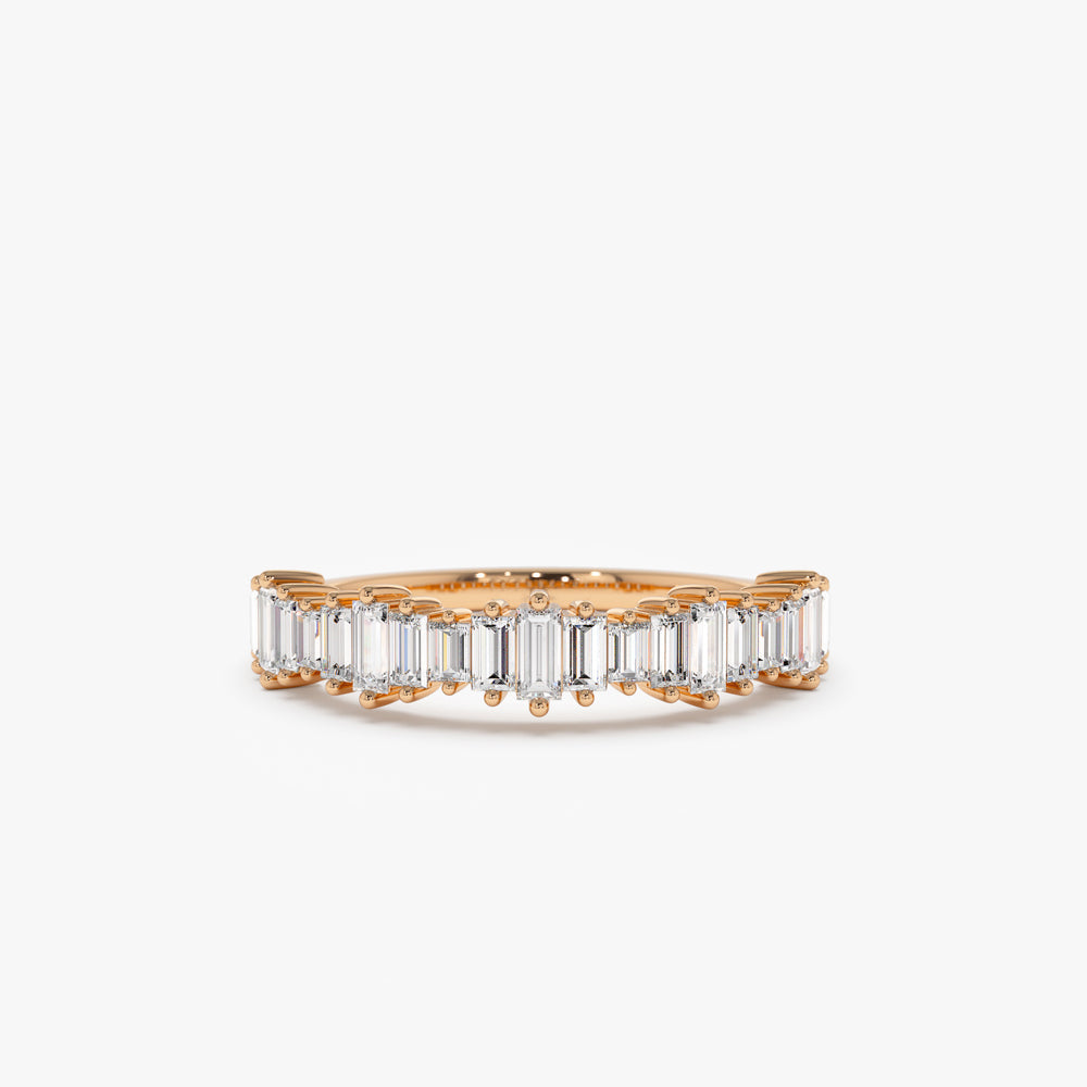 14k Gold Graduating Baguette Diamond Ring - Geum Jewels