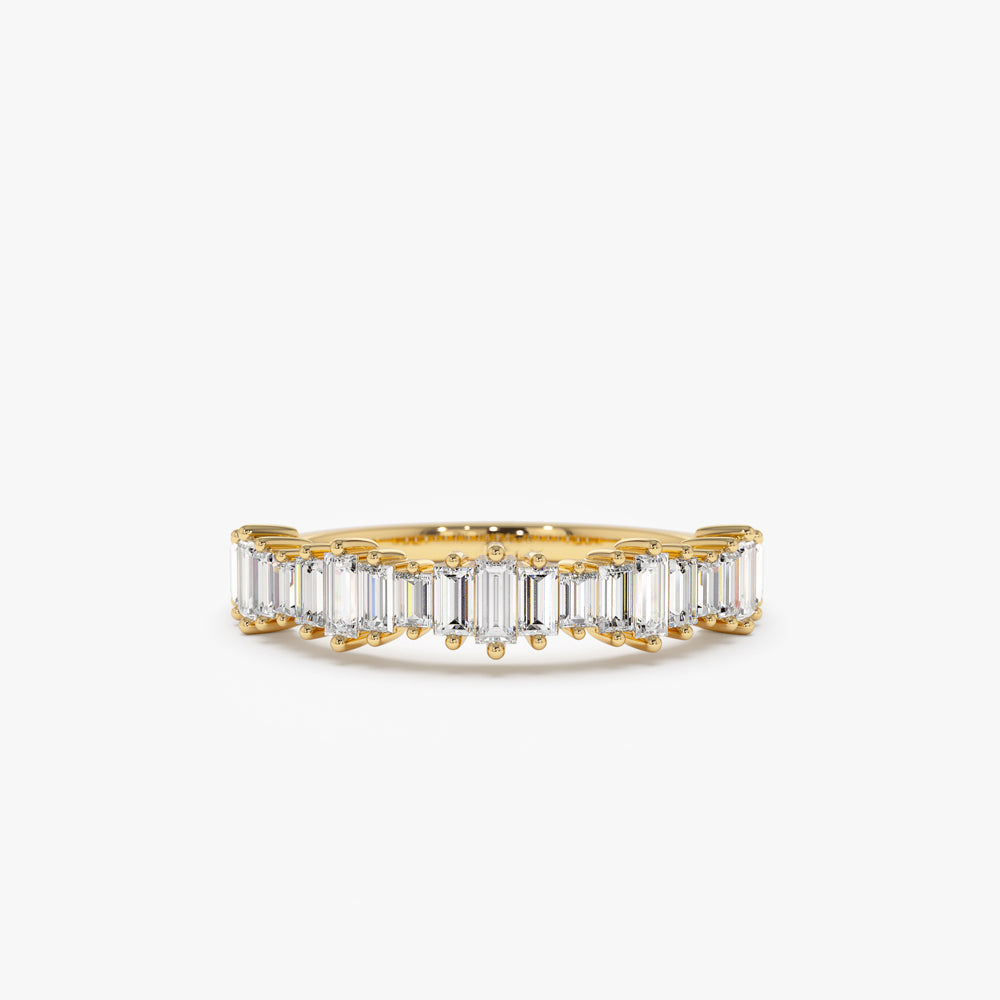 14k Gold Graduating Baguette Diamond Ring - Geum Jewels