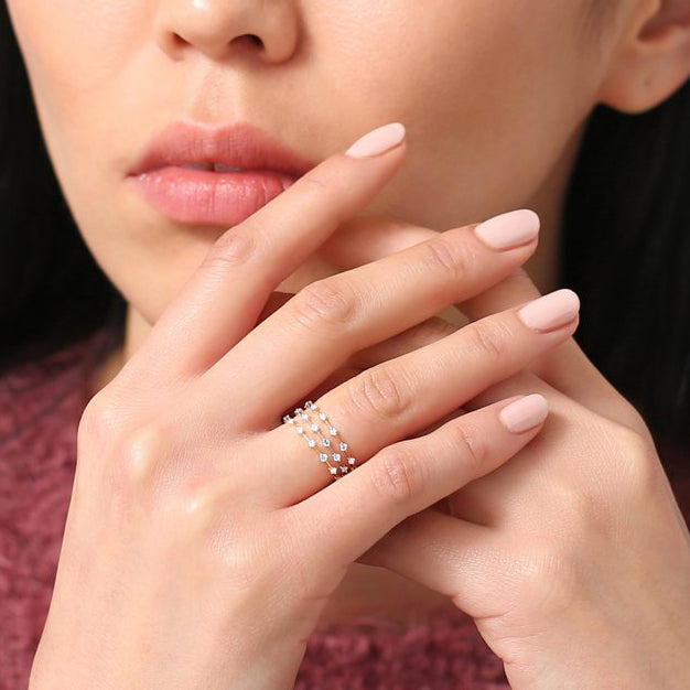 14K Gold Petite Diamond Wedding Ring