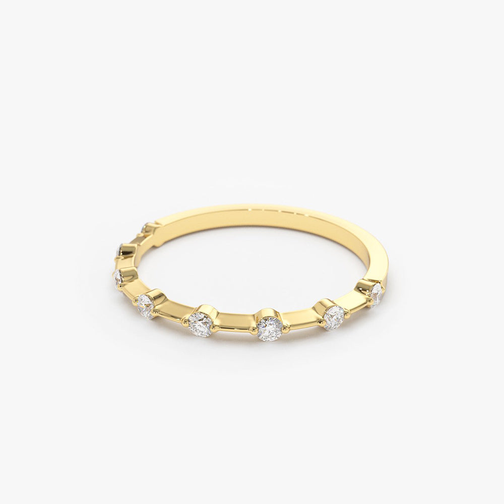 14K Gold Petite Diamond Wedding Ring