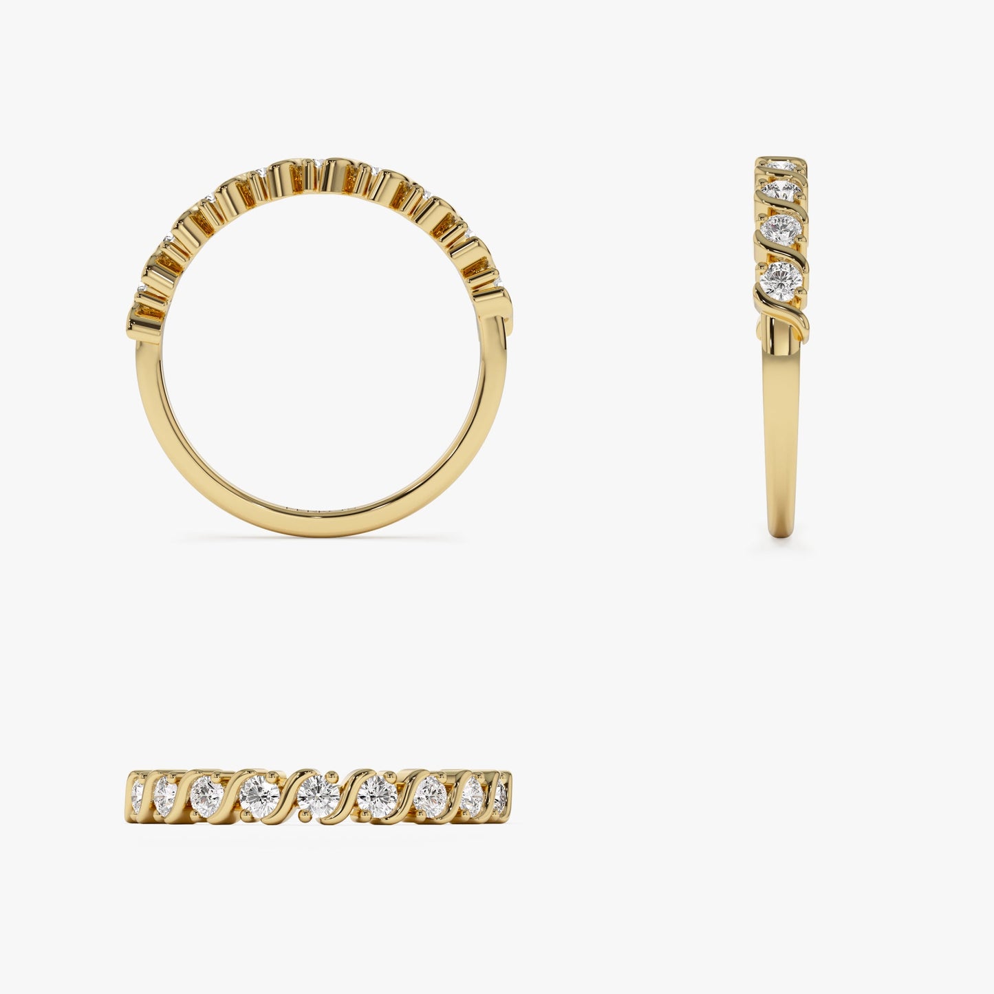 14K Gold Womens Diamond Wedding Ring