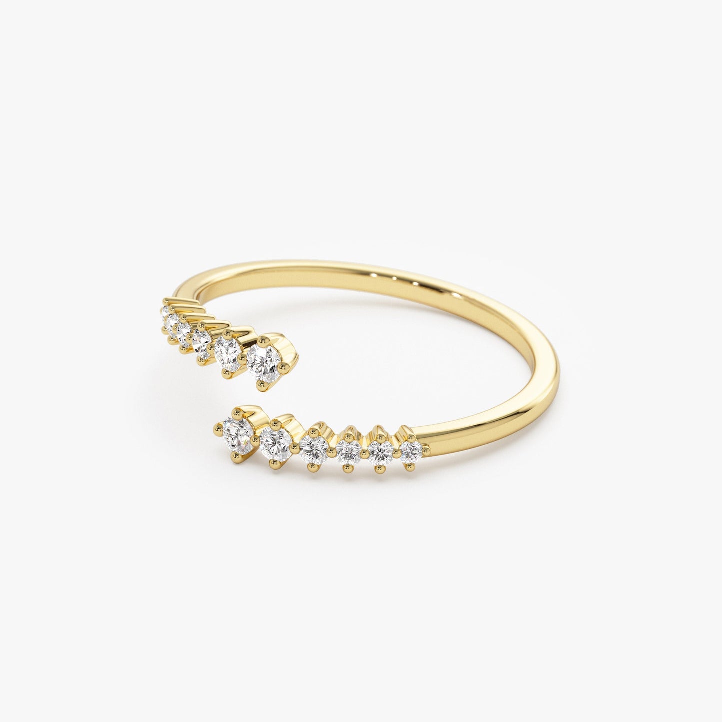 14K Gold Wrapped Diamond Ring - Geum Jewels