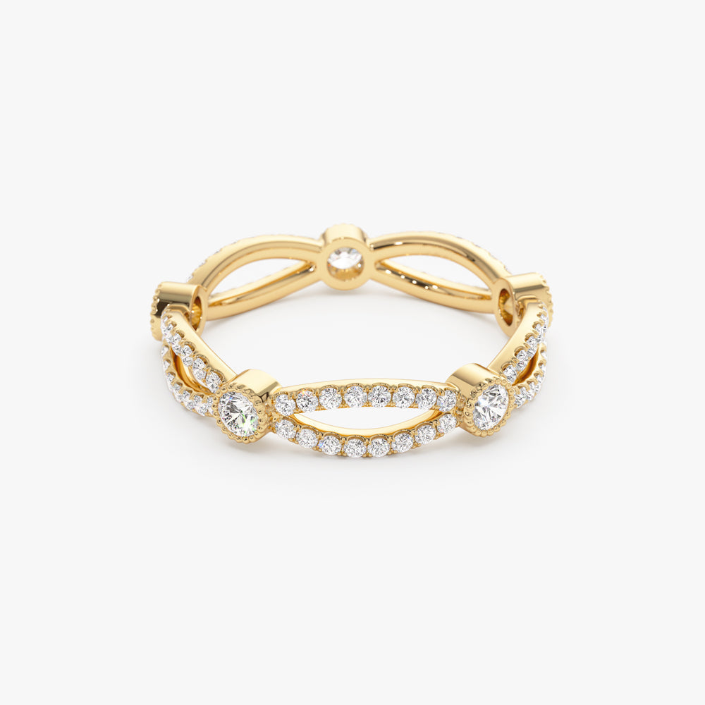 14K Infinity Diamond Eternity Ring - Geum Jewels