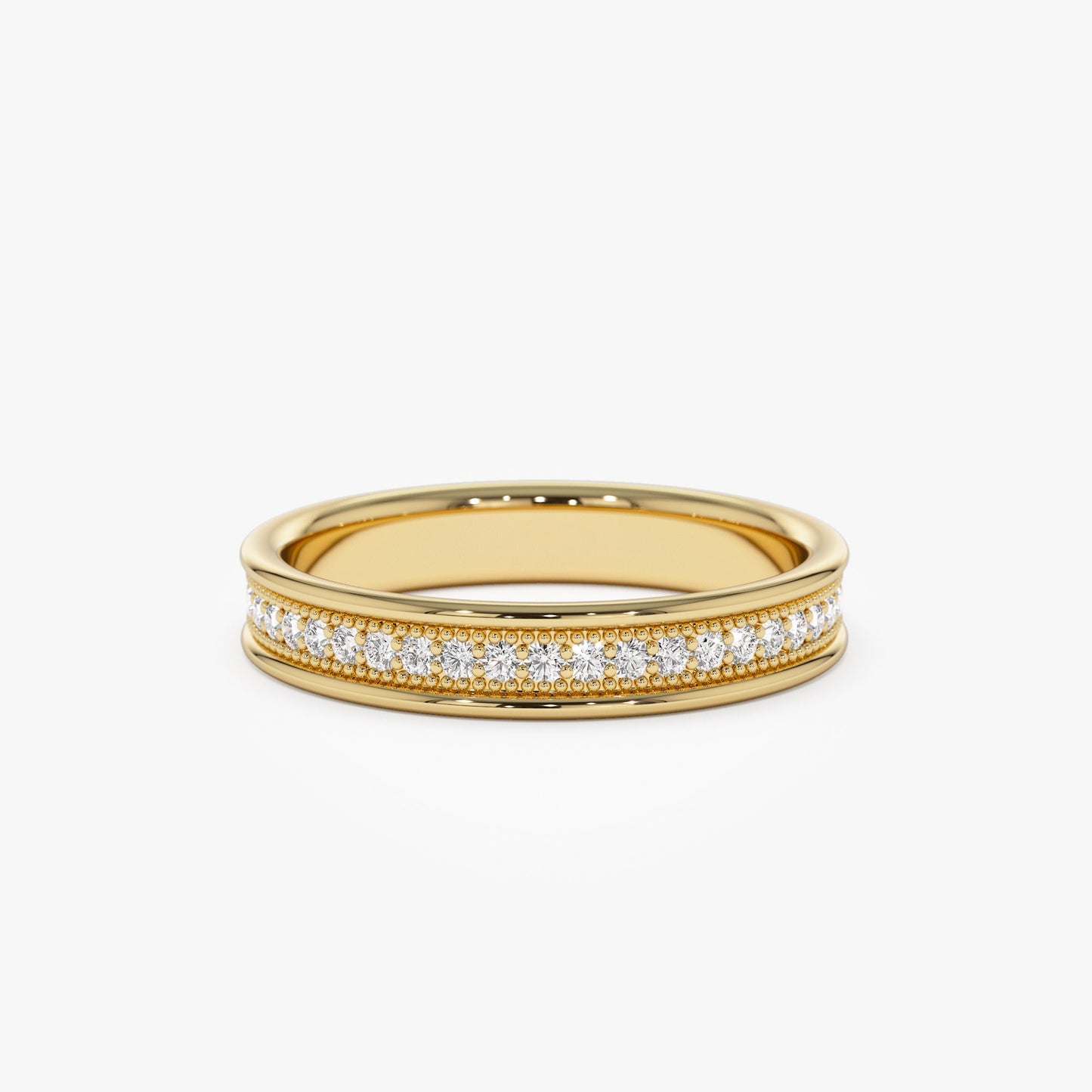 14k Milgran Full Eternity Diamond Ring - Geum Jewels