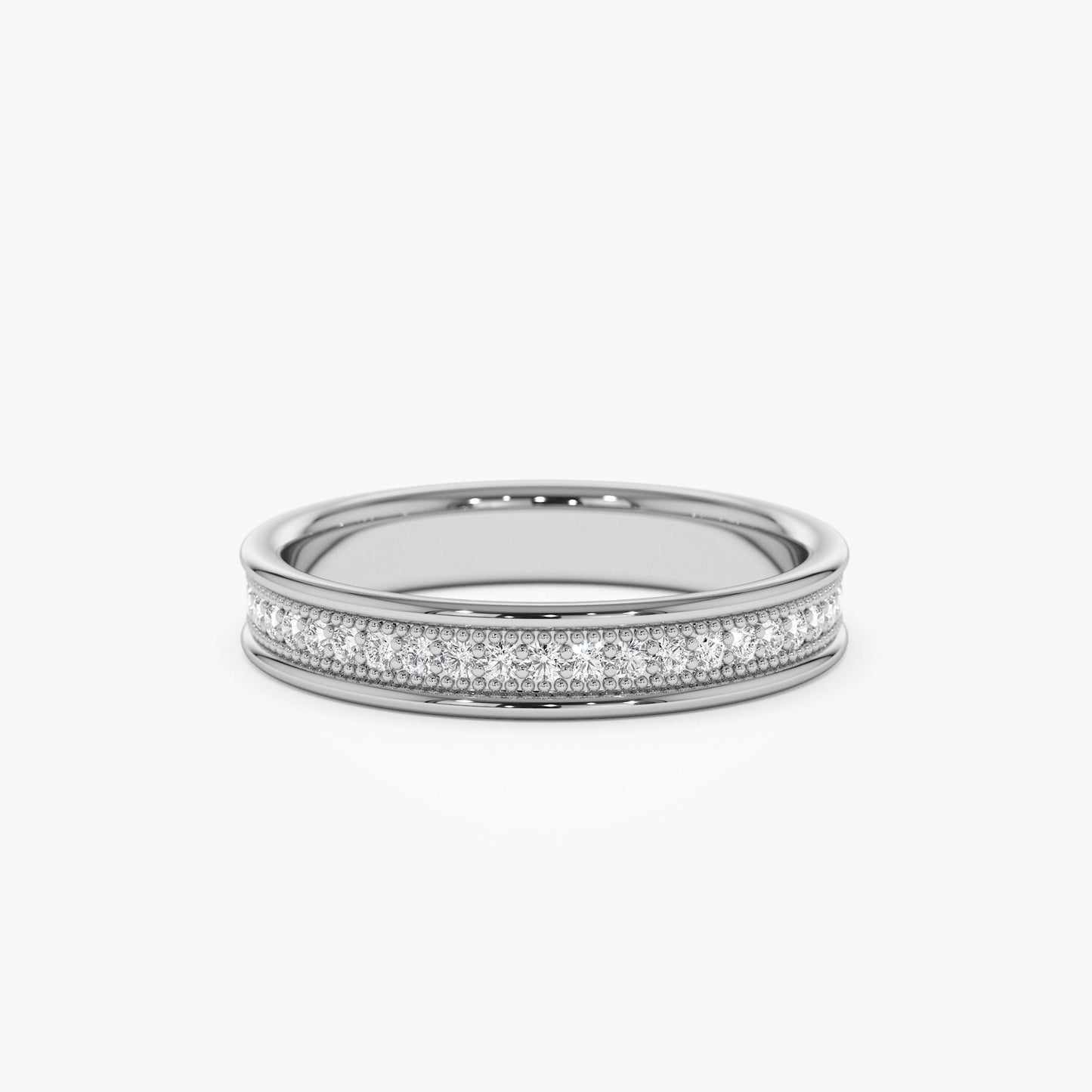 14k Milgran Full Eternity Diamond Ring - Geum Jewels