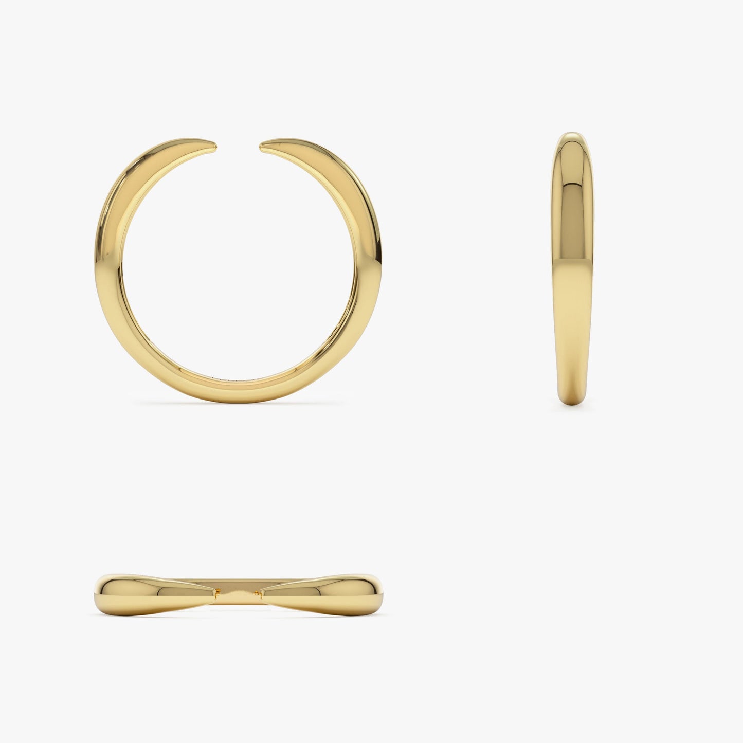 14K Open Claw Cuff Ring For Women - Geum Jewels