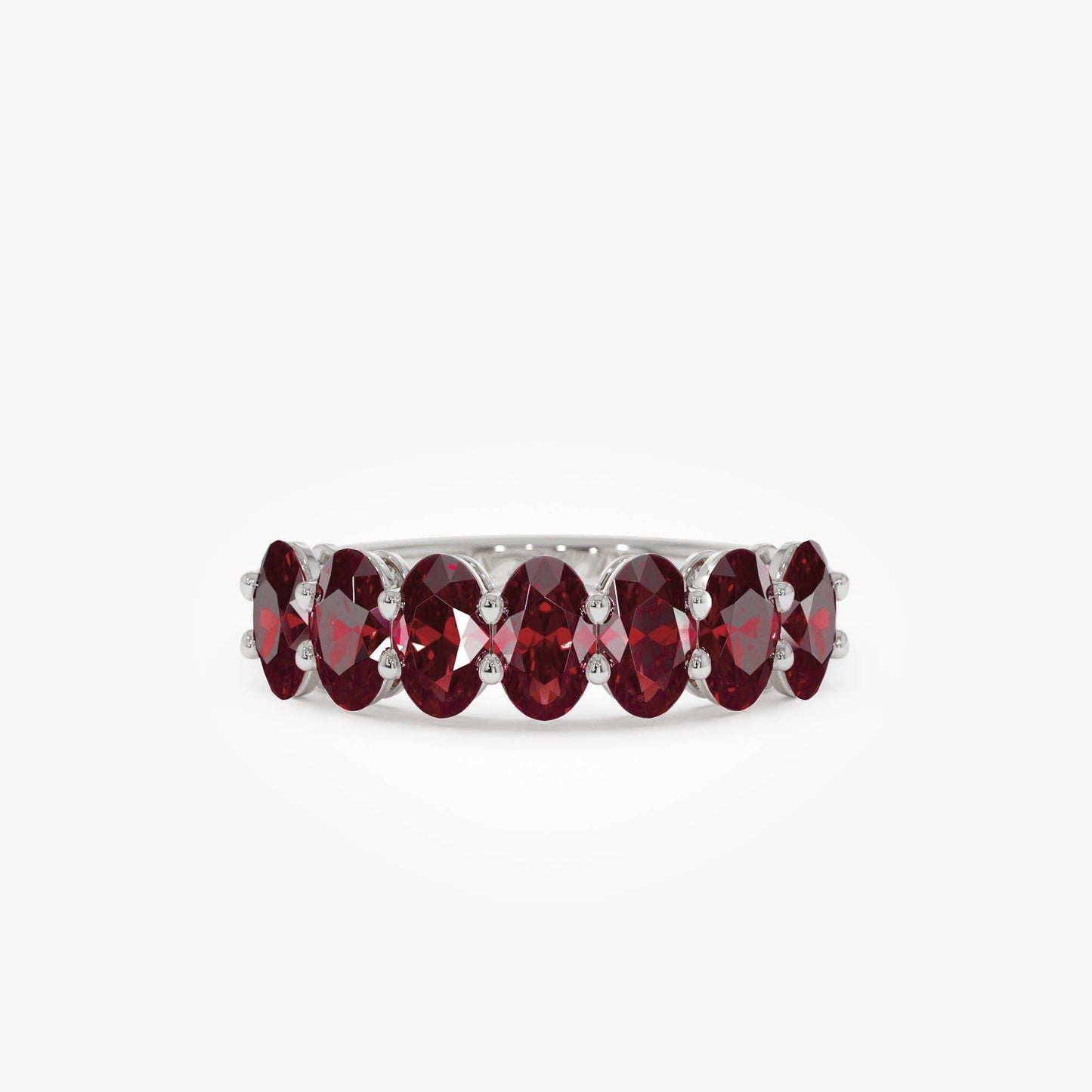 14k Oval Shaped Basket Setting Ruby Ring - Geum Jewels