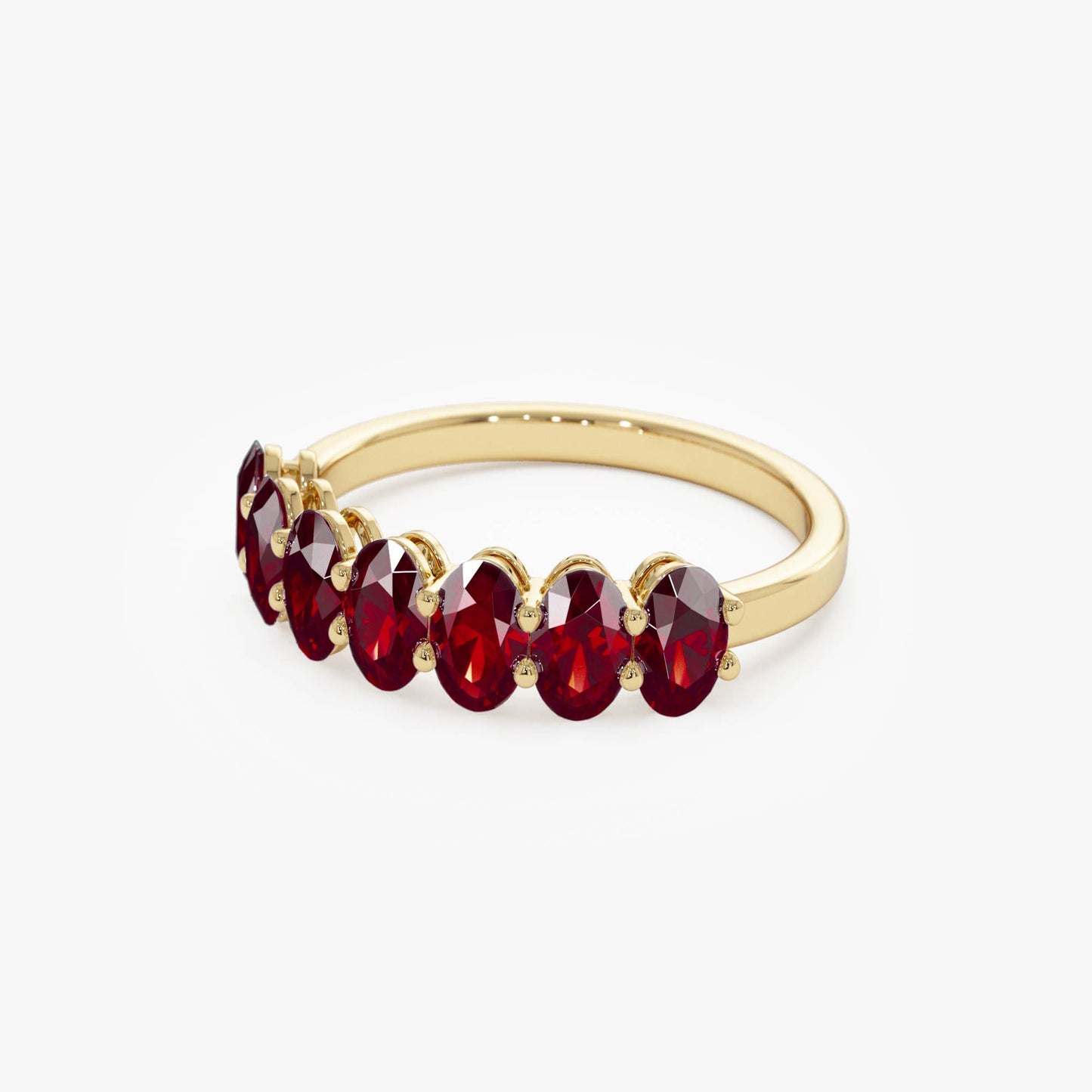 14k Oval Shaped Basket Setting Ruby Ring - Geum Jewels