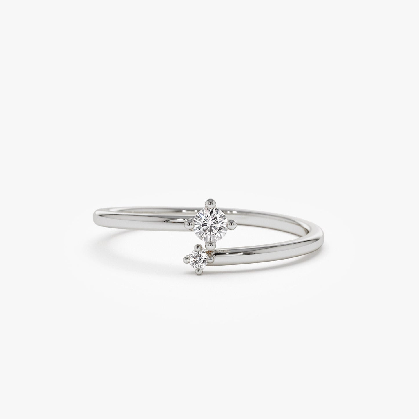 14k Petite Diamond Duo Ring - Geum Jewels