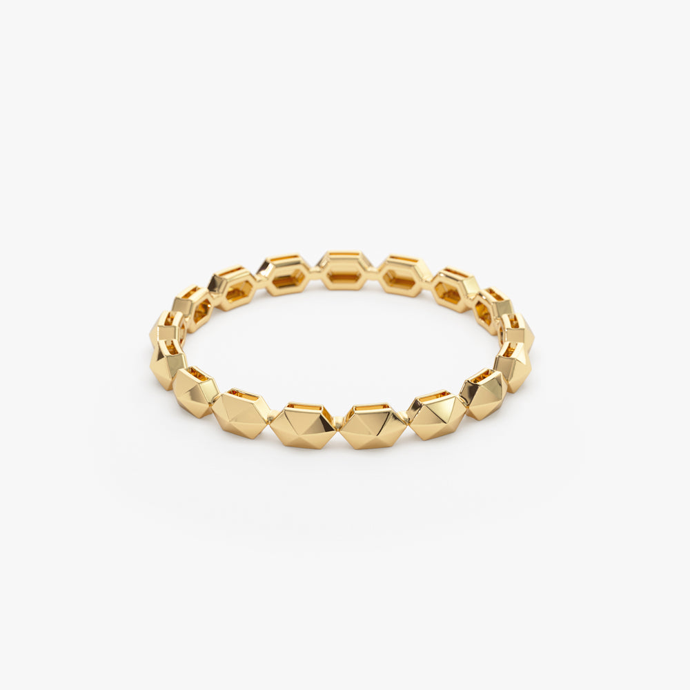 14k Petite Mini Pyramid Ring