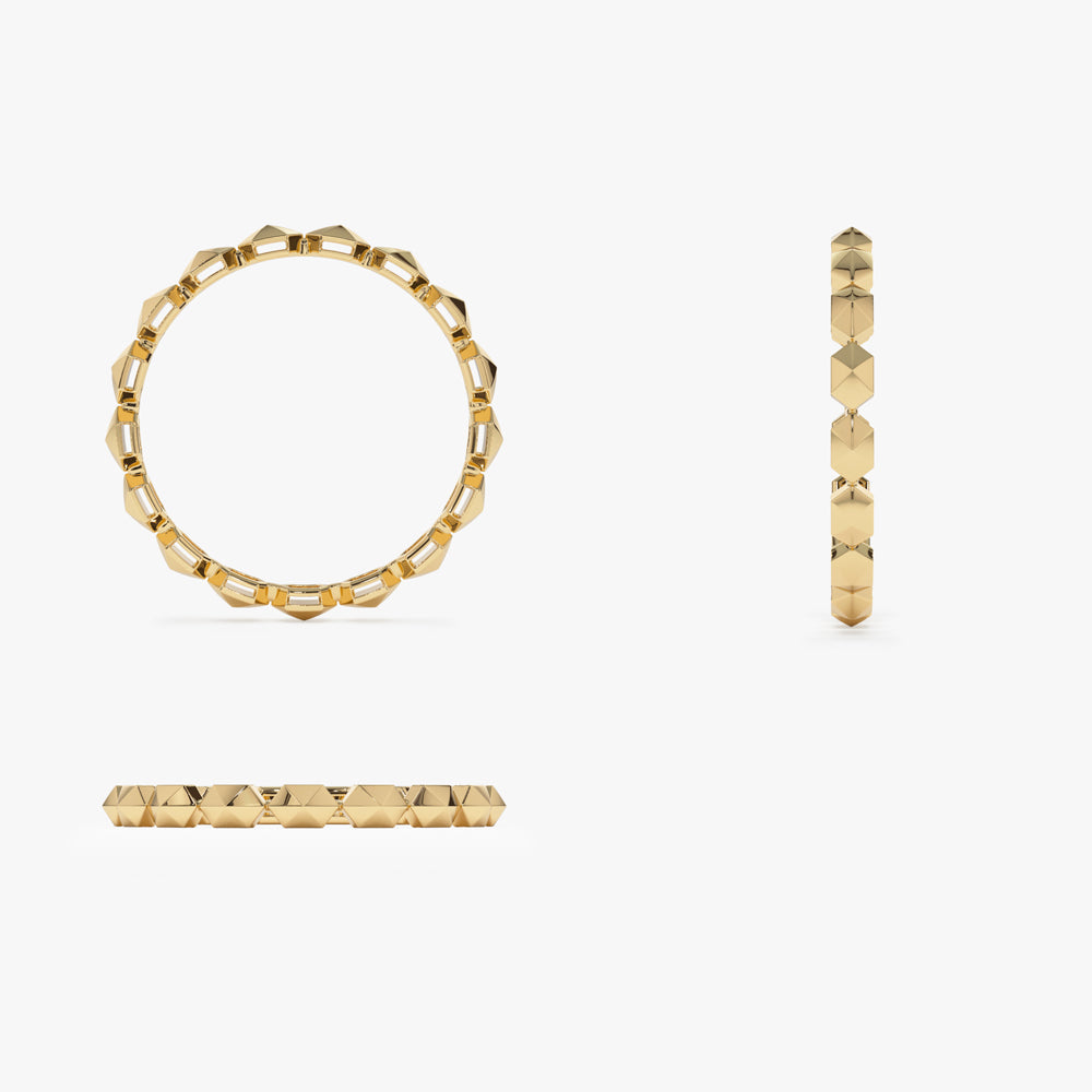 14k Petite Mini Pyramid Ring