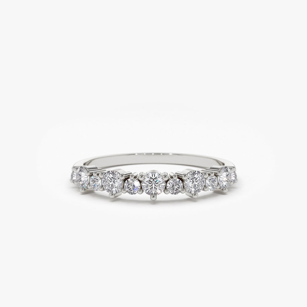 14k Round Diamond Unique Wedding Ring - Geum Jewels