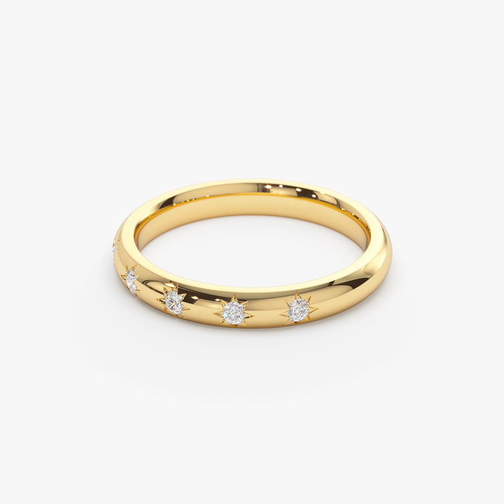 14k Star Setting 5 Stone Diamond Ring - Geum Jewels