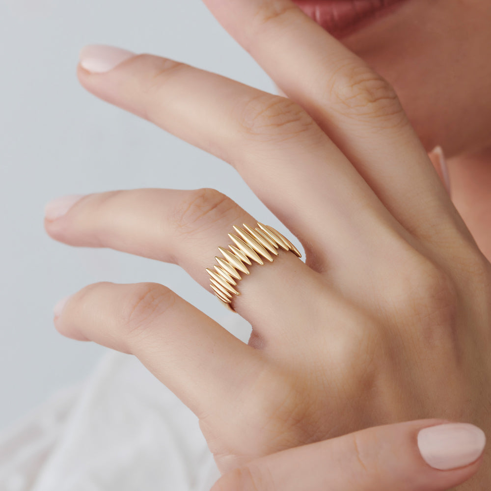 14k Unique Statement Gold Ring