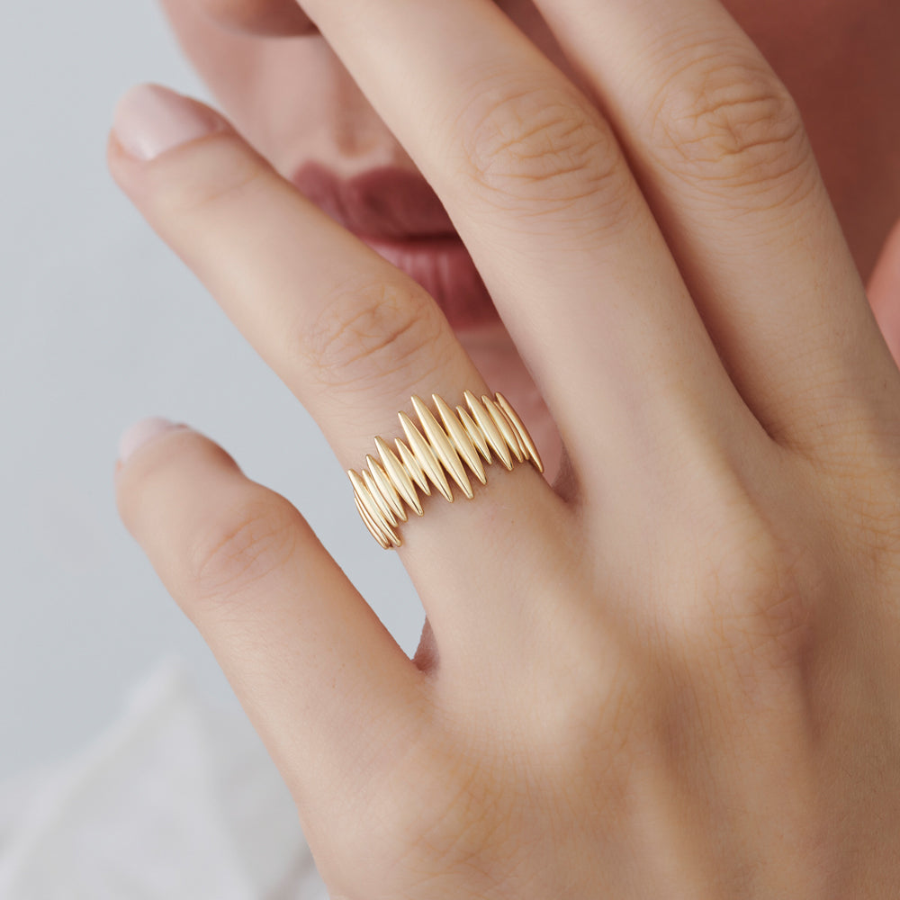 14k Unique Statement Gold Ring