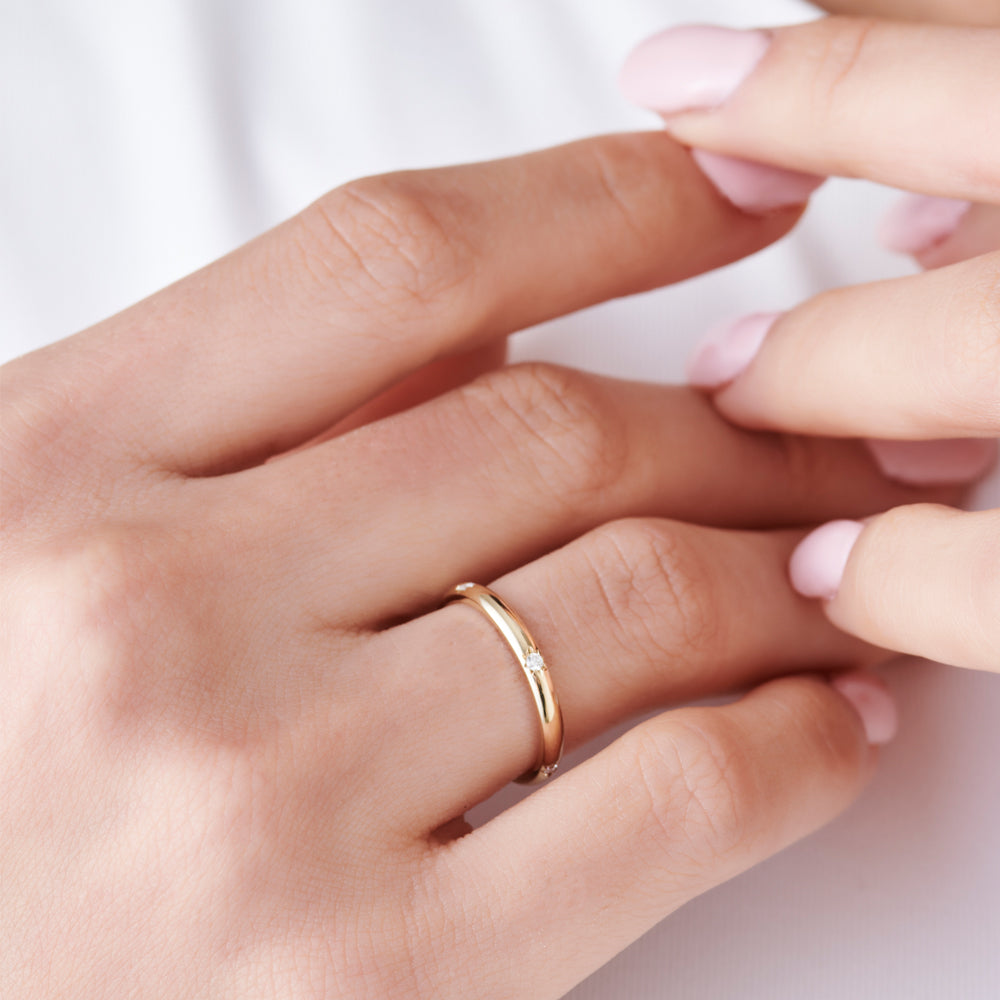 Star Setting Full Eternity Diamond Ring in 14k