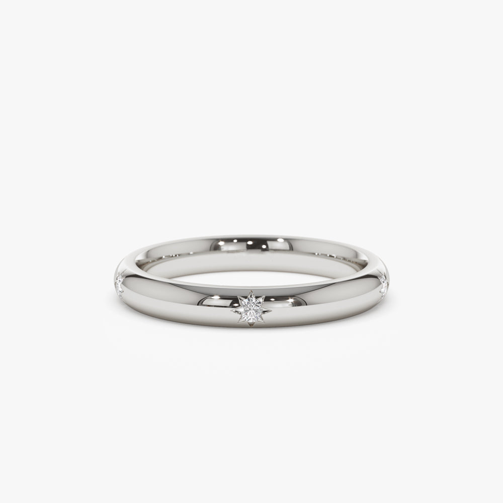 Star Setting Full Eternity Diamond Ring in 14k - Geum Jewels