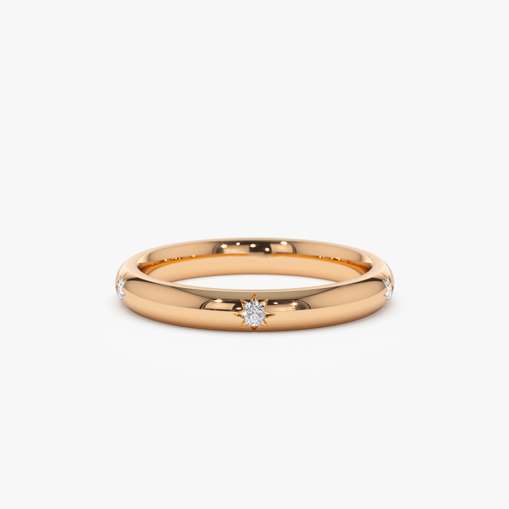 Star Setting Full Eternity Diamond Ring in 14k - Geum Jewels