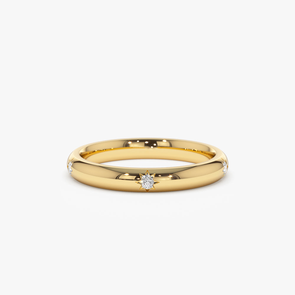 Star Setting Full Eternity Diamond Ring in 14k - Geum Jewels